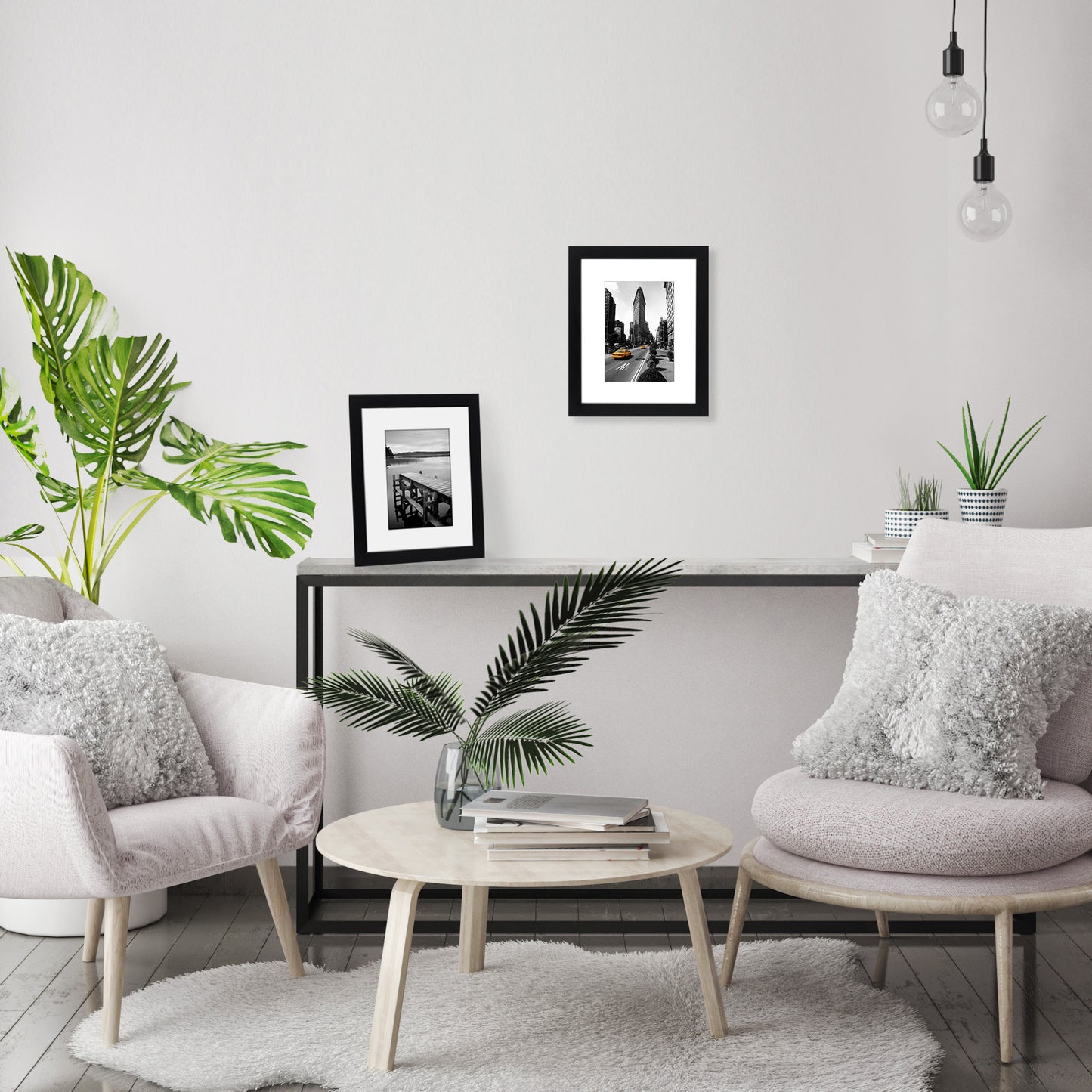 Americanflat Picture Frames | Set of 2 | With Mat | Shatter-Resistant Glass