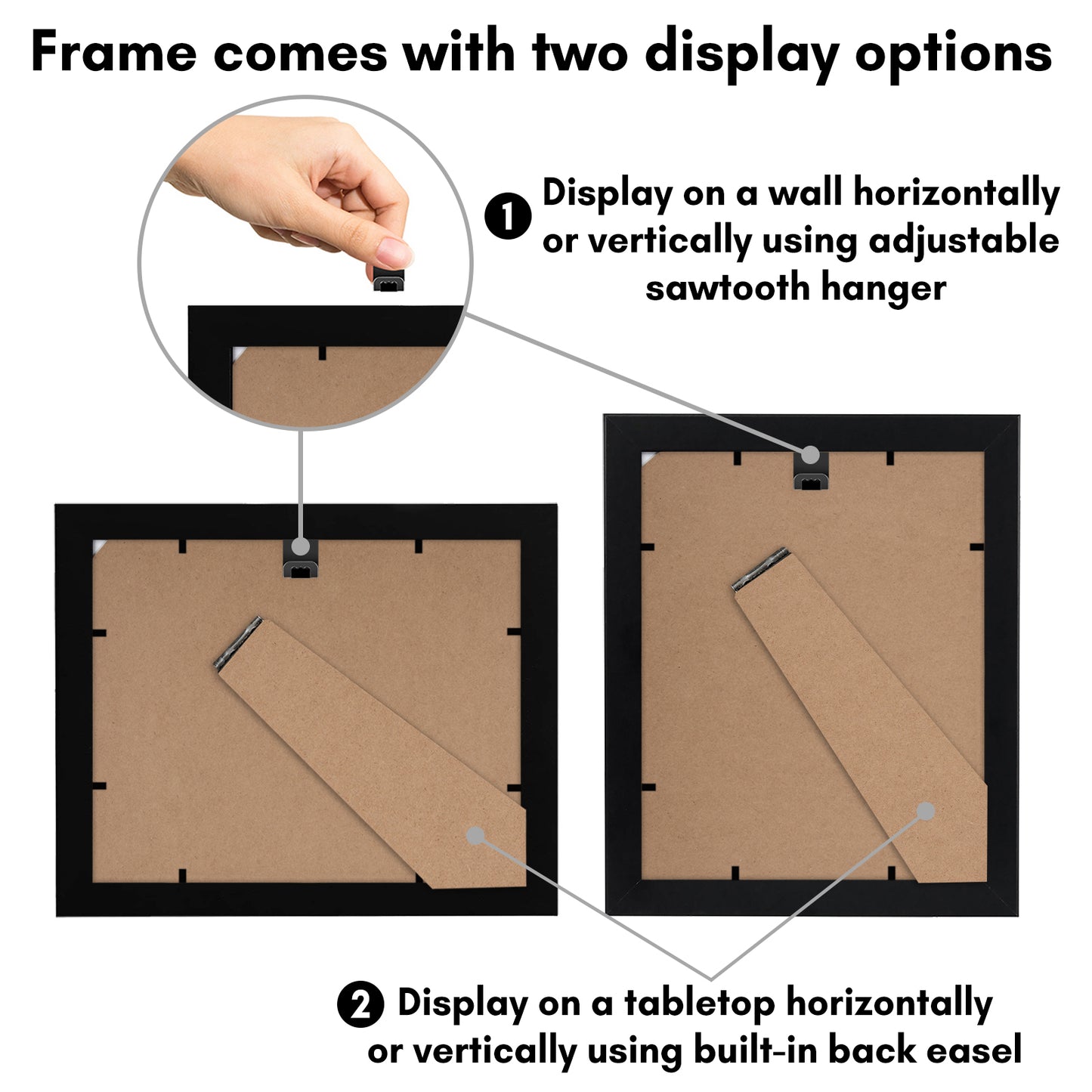 Americanflat Picture Frames | Set of 2 | With Mat | Shatter-Resistant Glass