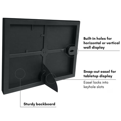 Picture Frame 6 Pack | Front Loading Display | Wall Decor | Protective Cover