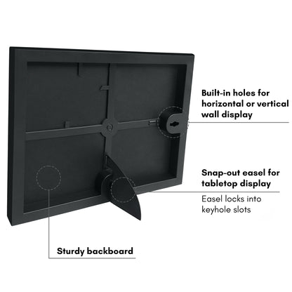 Picture Frame 6 Pack | Front Loading Display | Wall Decor | Protective Cover