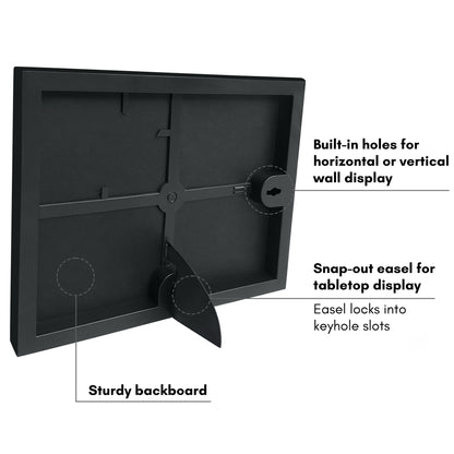 Picture Frame 6 Pack | Front Loading Display | Wall Decor | Protective Cover