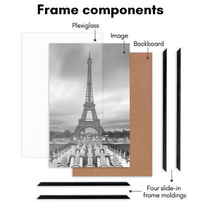 Poster Frame 3 Pack | Lightweight Design | Shatter-Resistant Cover | Wall Decor