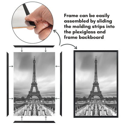 Poster Frame 3 Pack | Lightweight Design | Shatter-Resistant Cover | Wall Decor