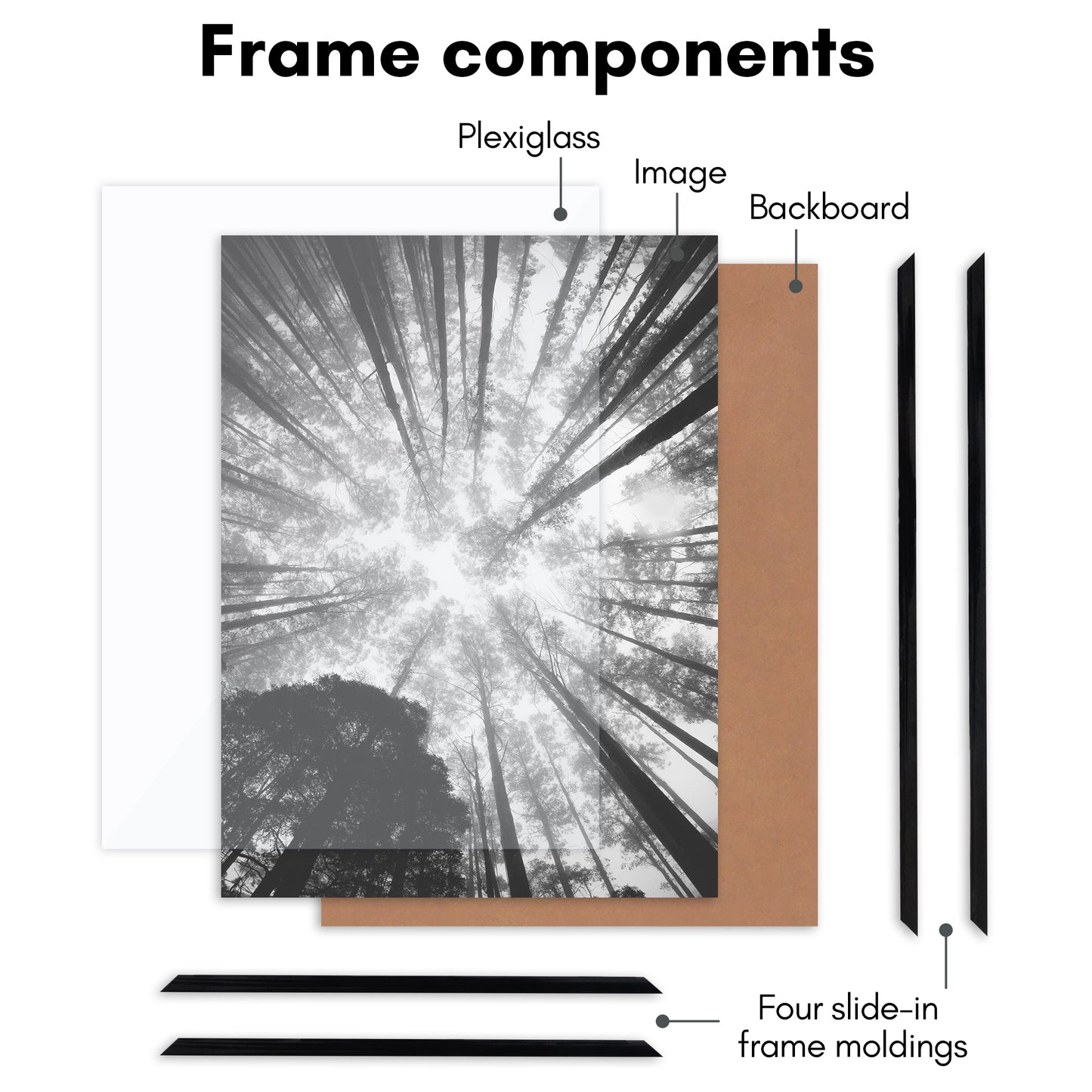 Poster Frame 3 Pack | Lightweight Design | Shatter-Resistant Cover | Wall Decor