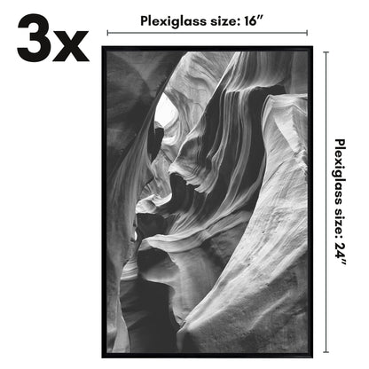 Poster Frame 3 Pack | Lightweight Design | Shatter-Resistant Cover | Wall Decor