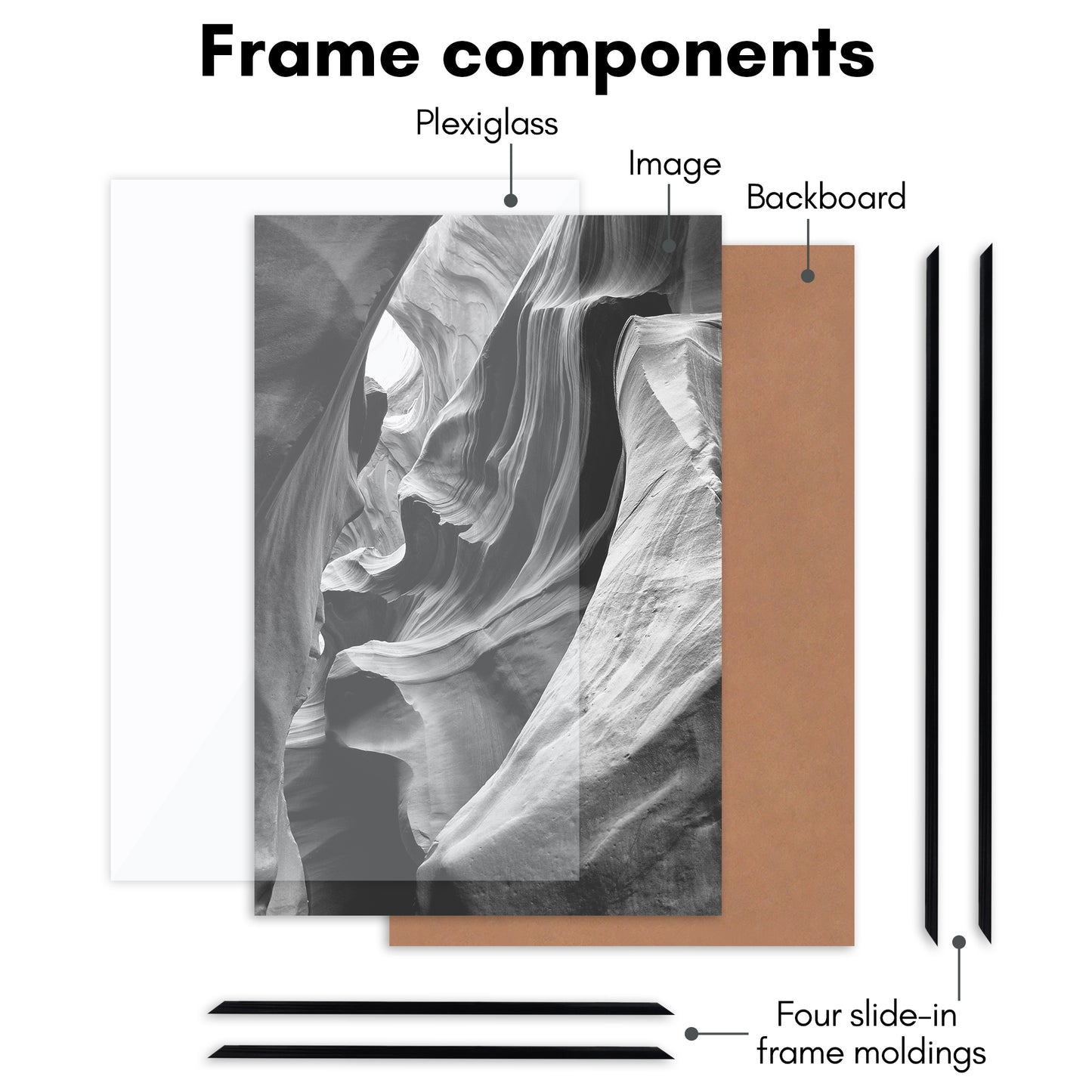 Poster Frame 3 Pack | Lightweight Design | Shatter-Resistant Cover | Wall Decor