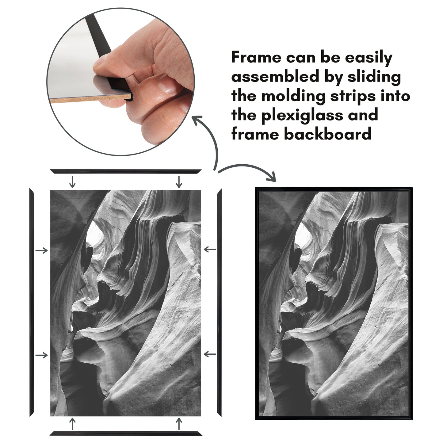 Poster Frame 3 Pack | Lightweight Design | Shatter-Resistant Cover | Wall Decor