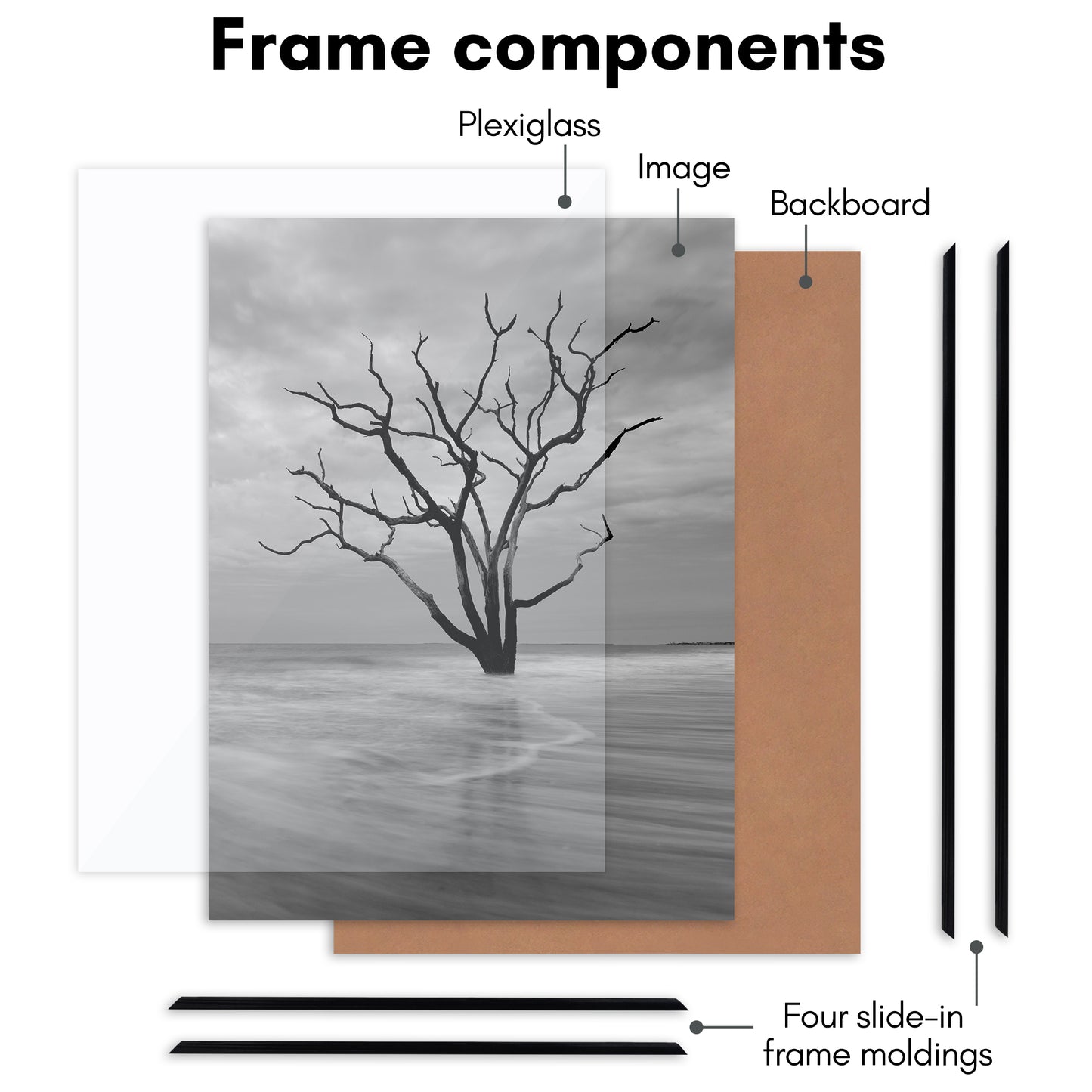 Poster Frame 3 Pack | Lightweight Design | Shatter-Resistant Cover | Wall Decor