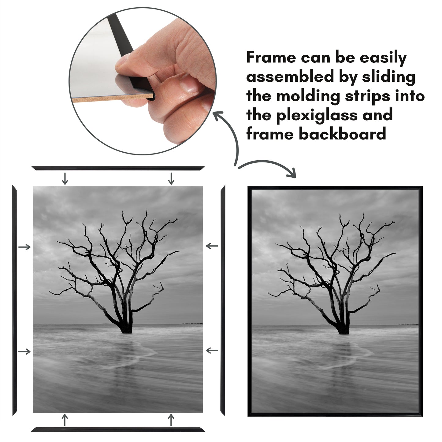 Poster Frame 3 Pack | Lightweight Design | Shatter-Resistant Cover | Wall Decor