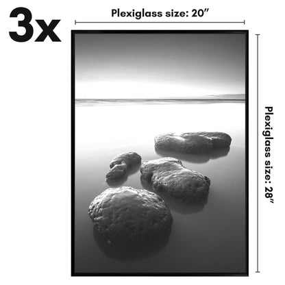 Poster Frame 3 Pack | Lightweight Design | Shatter-Resistant Cover | Wall Decor