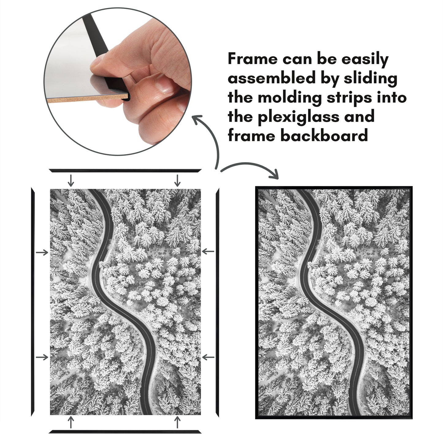 Poster Frame 3 Pack | Lightweight Design | Shatter-Resistant Cover | Wall Decor
