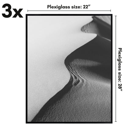 Poster Frame 3 Pack | Lightweight Design | Shatter-Resistant Cover | Wall Decor