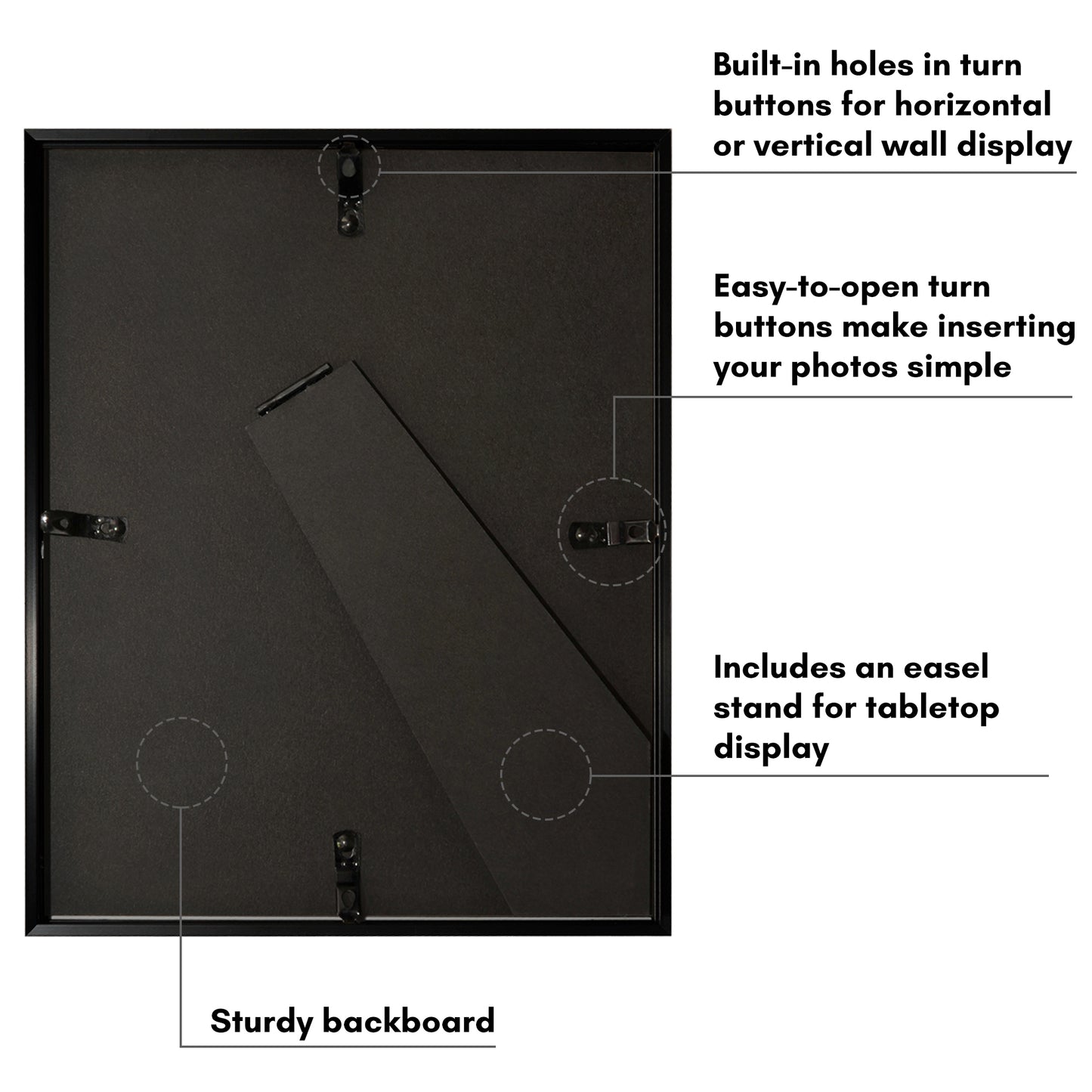 Aluminum Picture Frame | With Mat | Modern Metal Finish | Wall Art Decor Display