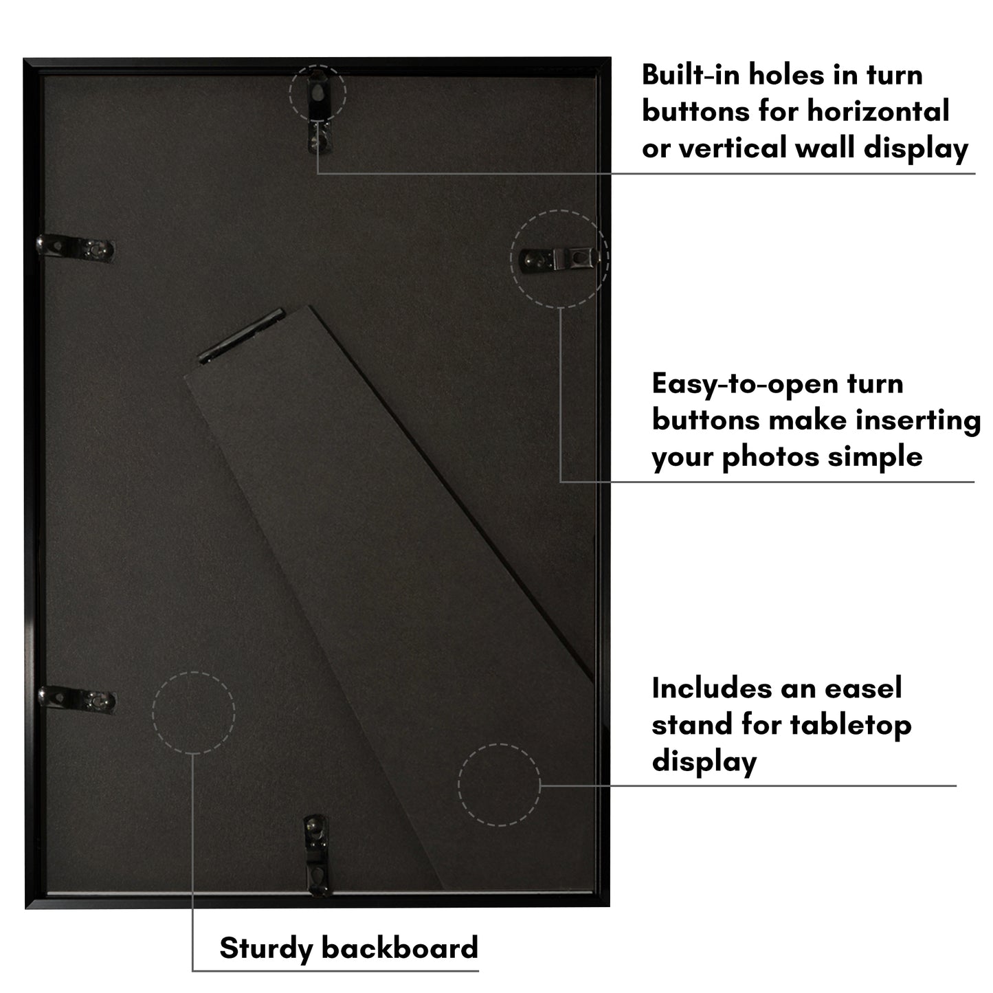 Aluminum Picture Frame | With Mat | Modern Metal Finish | Wall Art Decor Display