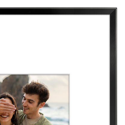 Aluminum Picture Frame | With Mat | Modern Metal Finish | Wall Art Decor Display
