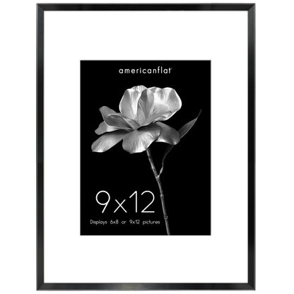 Aluminum Picture Frame | With Mat | Modern Metal Finish | Wall Art Decor Display