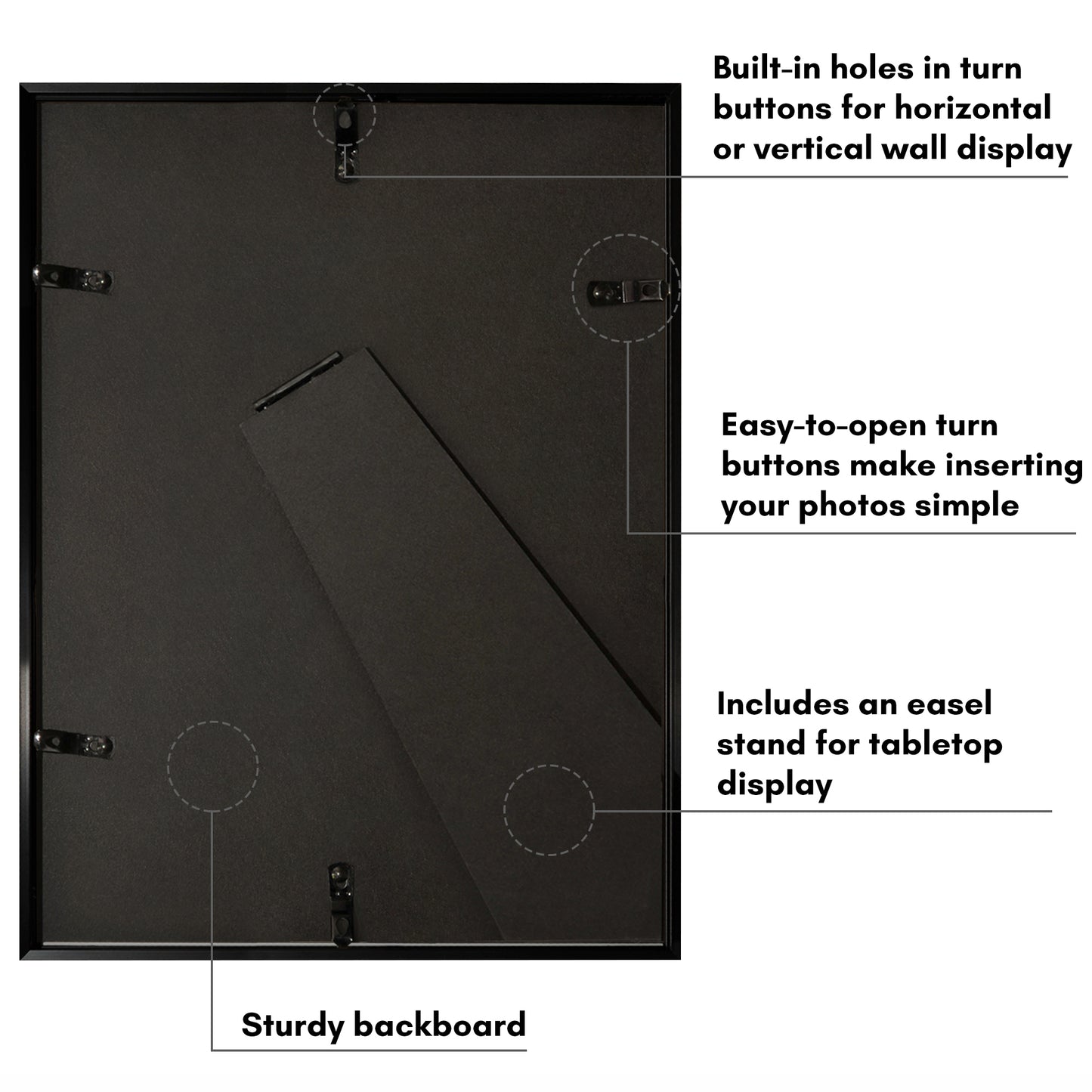 Aluminum Picture Frame | With Mat | Modern Metal Finish | Wall Art Decor Display