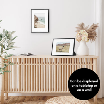 Aluminum Picture Frame | With Mat | Modern Metal Finish | Wall Art Decor Display