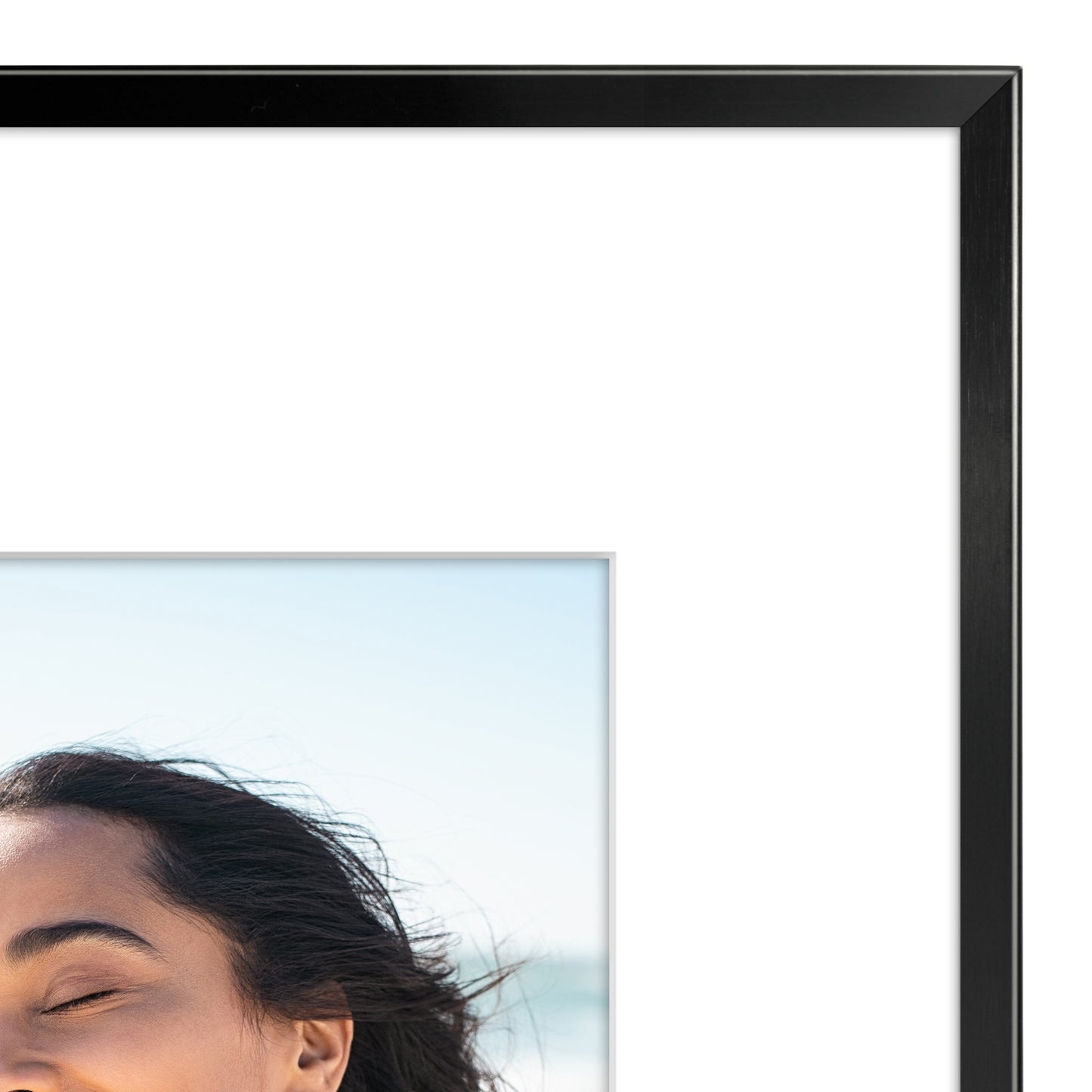 Aluminum Picture Frame | With Mat | Modern Metal Finish | Wall Art Decor Display
