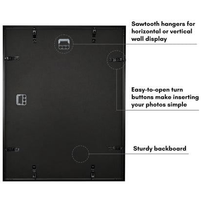 Aluminum Picture Frame | With Mat | Modern Metal Finish | Wall Art Decor Display