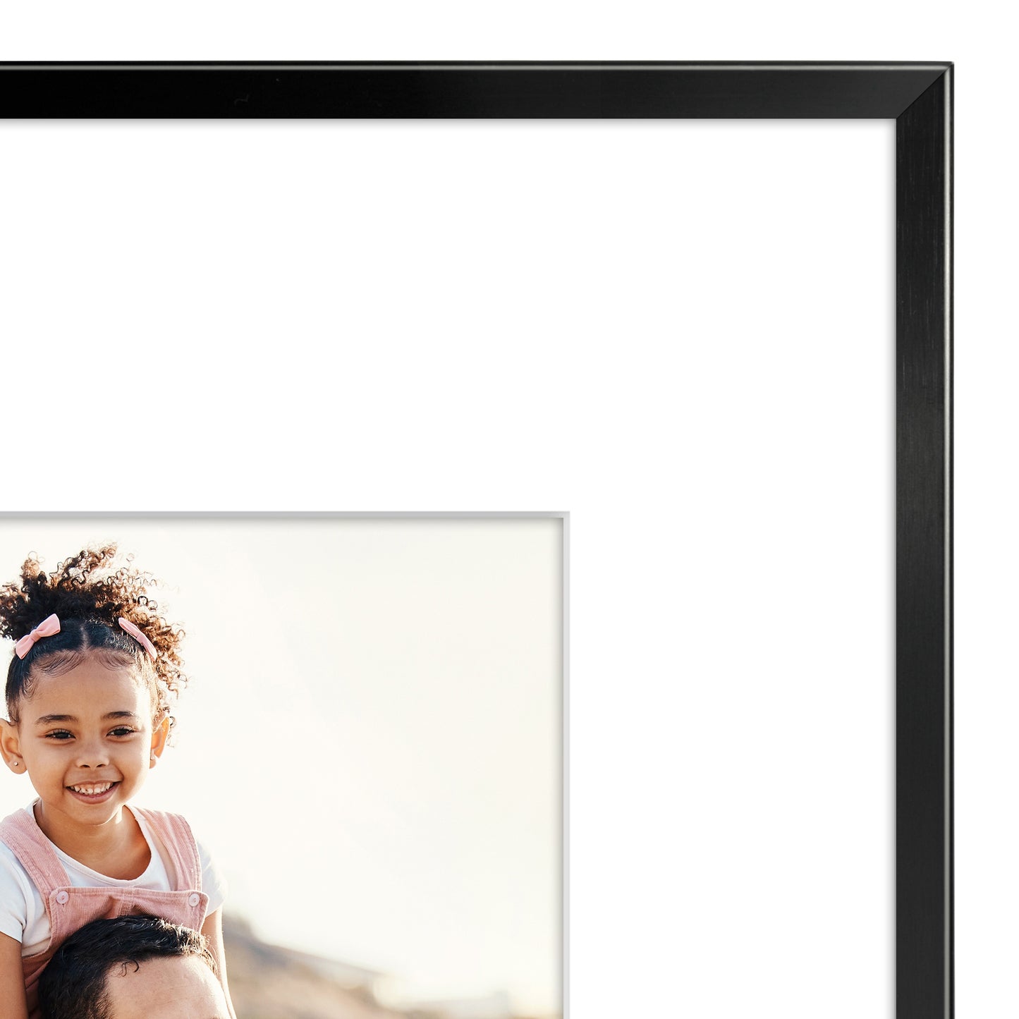 Aluminum Picture Frame | With Mat | Modern Metal Finish | Wall Art Decor Display