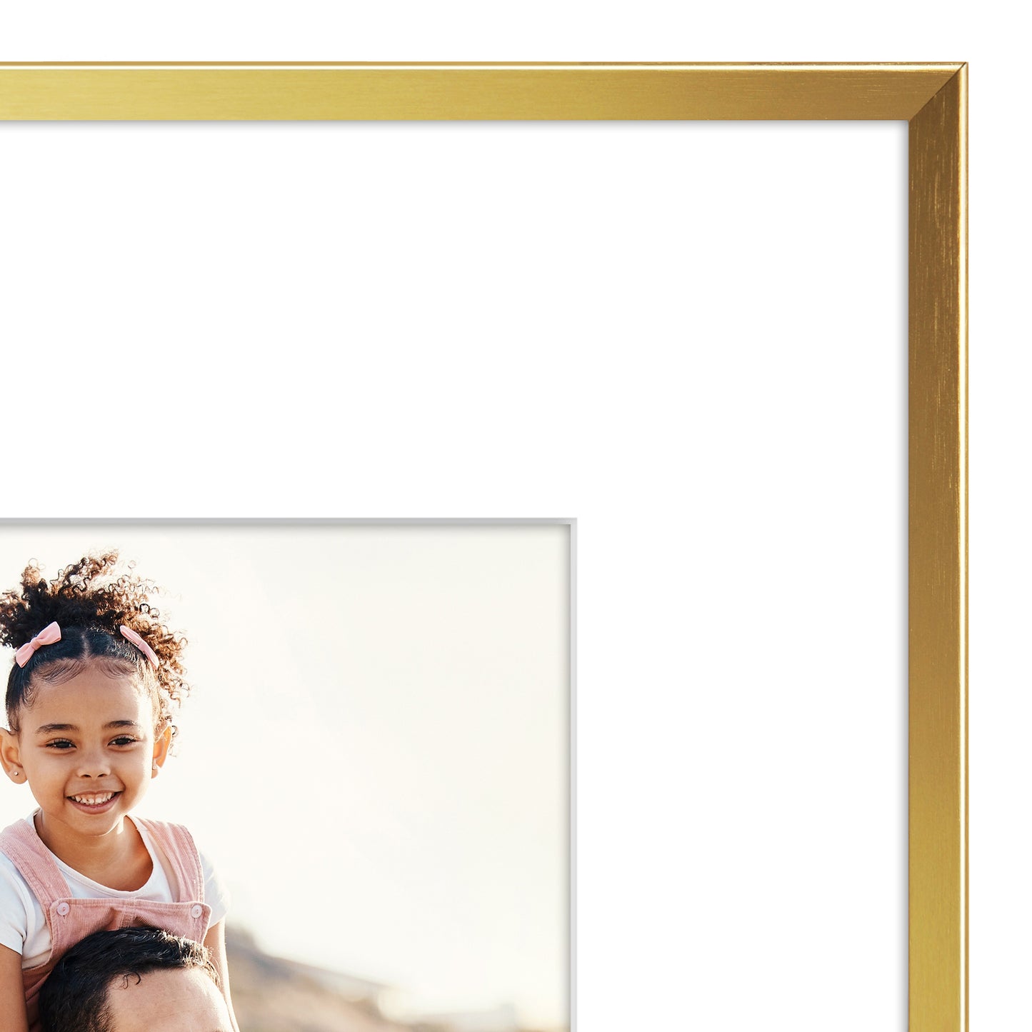 Aluminum Picture Frame | With Mat | Modern Metal Finish | Wall Art Decor Display