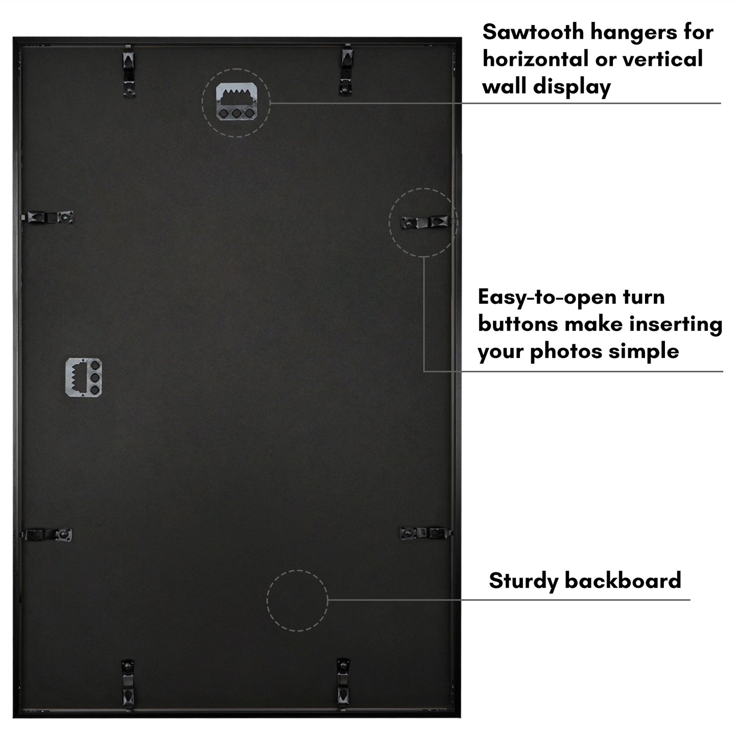 Aluminum Picture Frame | With Mat | Modern Metal Finish | Wall Art Decor Display