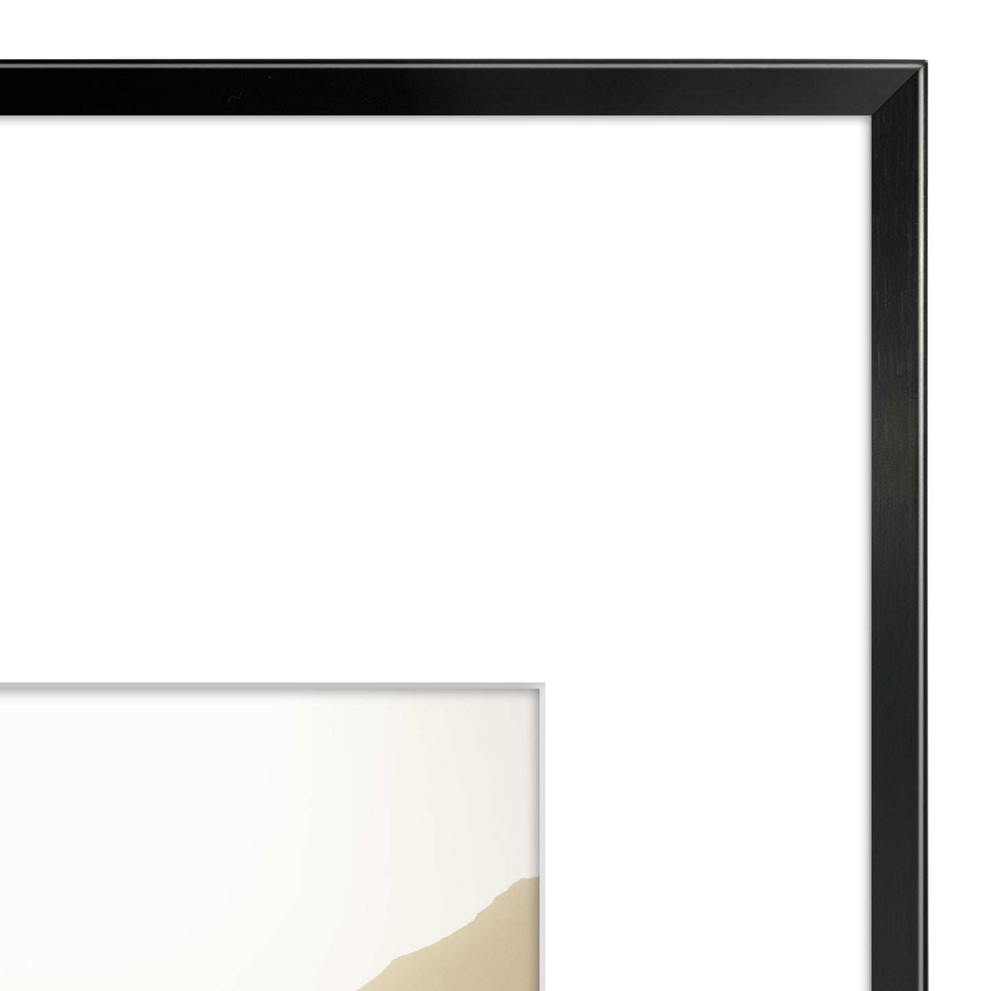 Aluminum Picture Frame | With Mat | Modern Metal Finish | Wall Art Decor Display