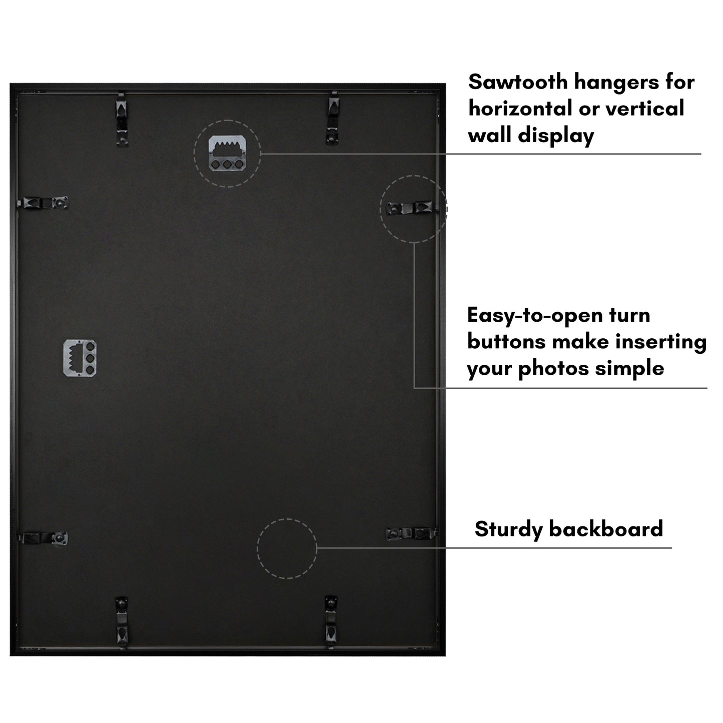 Aluminum Picture Frame | With Mat | Modern Metal Finish | Wall Art Decor Display