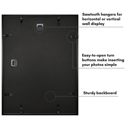 Aluminum Picture Frame | With Mat | Modern Metal Finish | Wall Art Decor Display