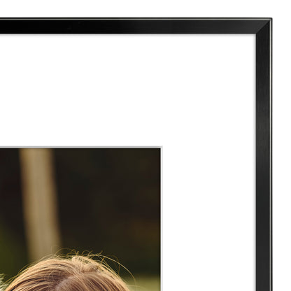 Aluminum Picture Frame | With Mat | Modern Metal Finish | Wall Art Decor Display