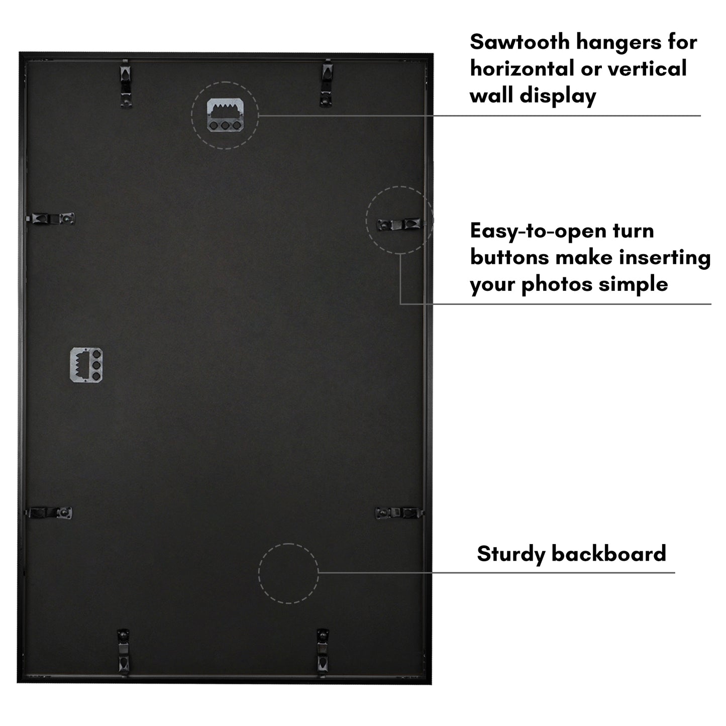 Aluminum Picture Frame | With Mat | Modern Metal Finish | Wall Art Decor Display