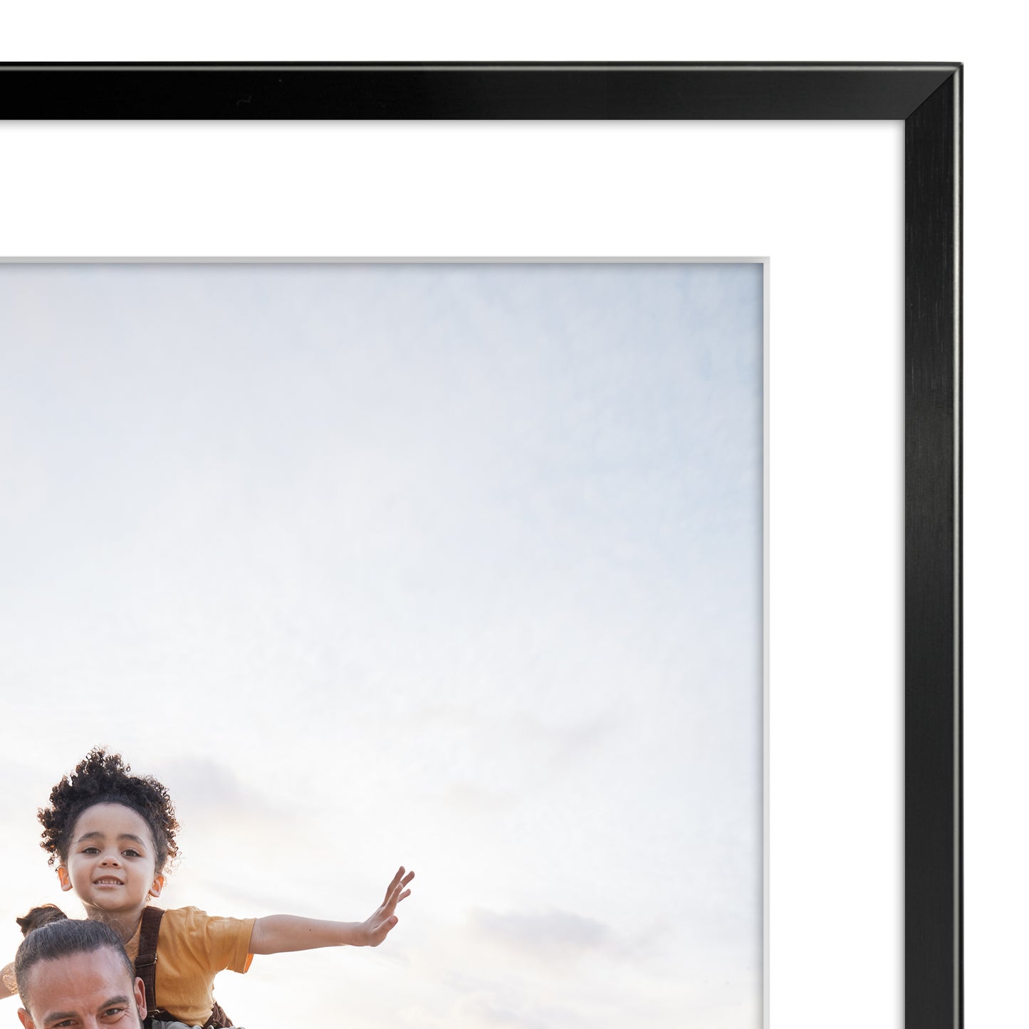 Aluminum Picture Frame | With Mat | Modern Metal Finish | Wall Art Decor Display