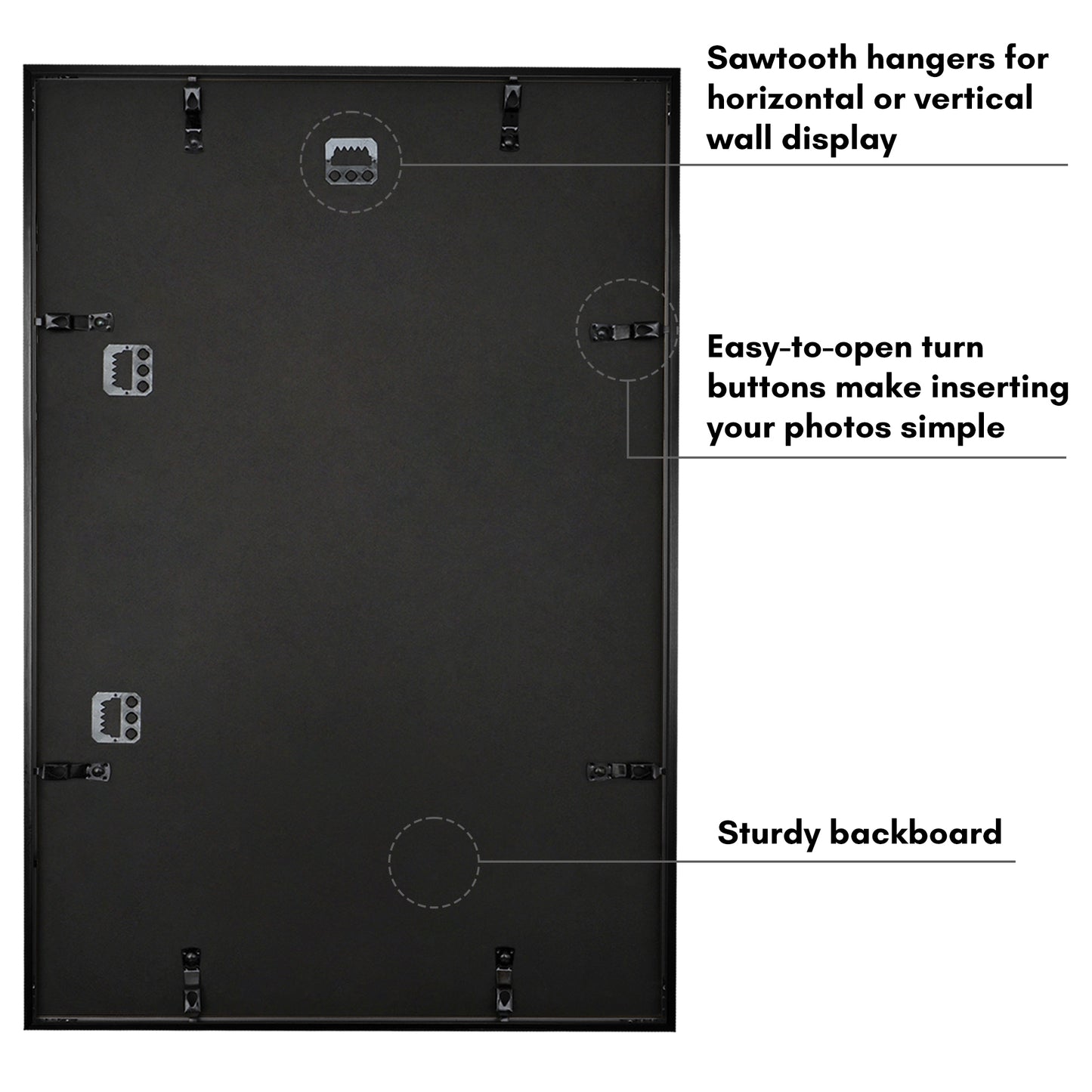 Aluminum Picture Frame | With Mat | Modern Metal Finish | Wall Art Decor Display