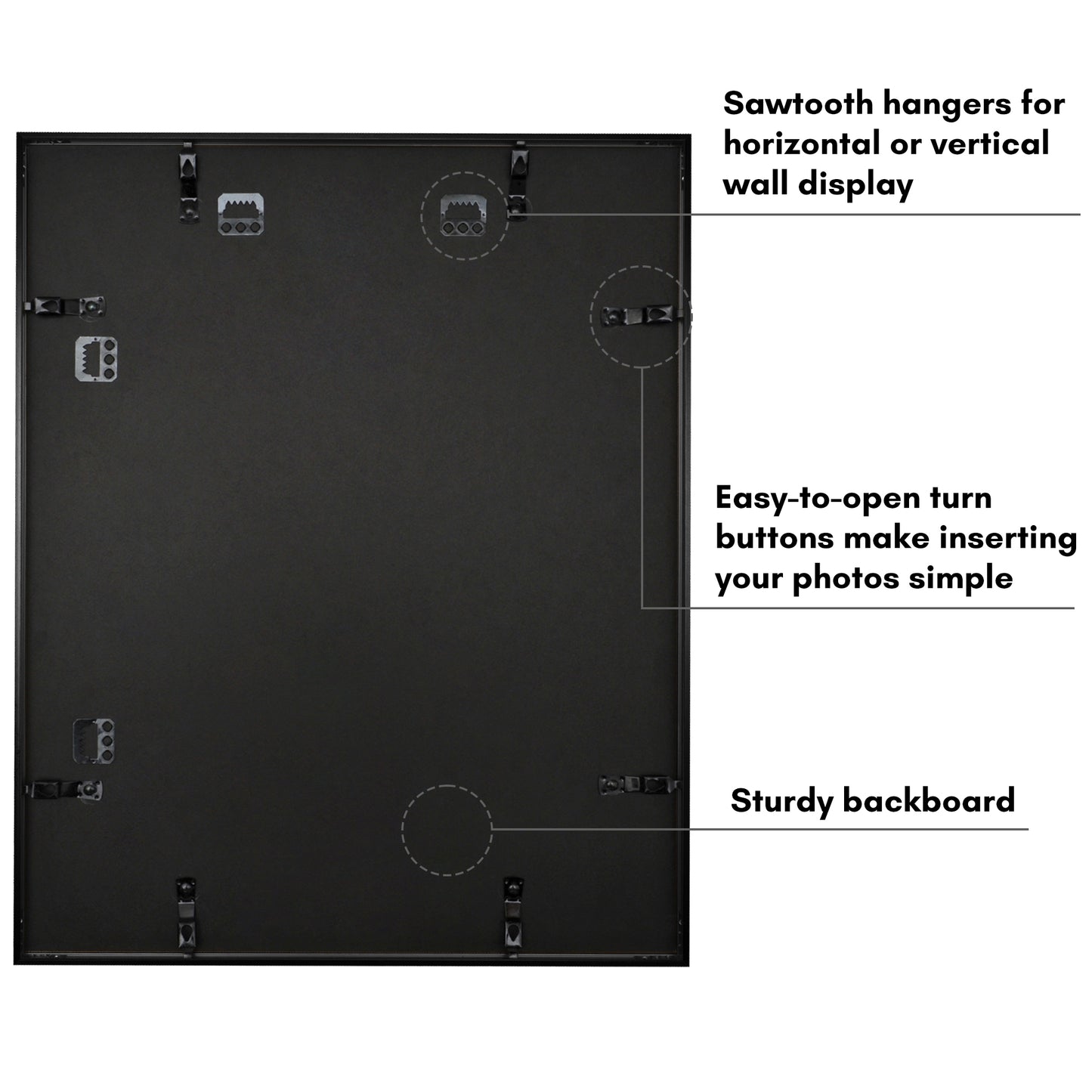Aluminum Picture Frame | With Mat | Modern Metal Finish | Wall Art Decor Display