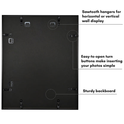 Aluminum Picture Frame | With Mat | Modern Metal Finish | Wall Art Decor Display