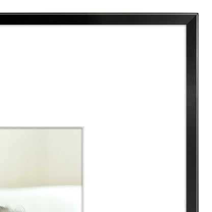 Aluminum Picture Frame | With Mat | Modern Metal Finish | Wall Art Decor Display