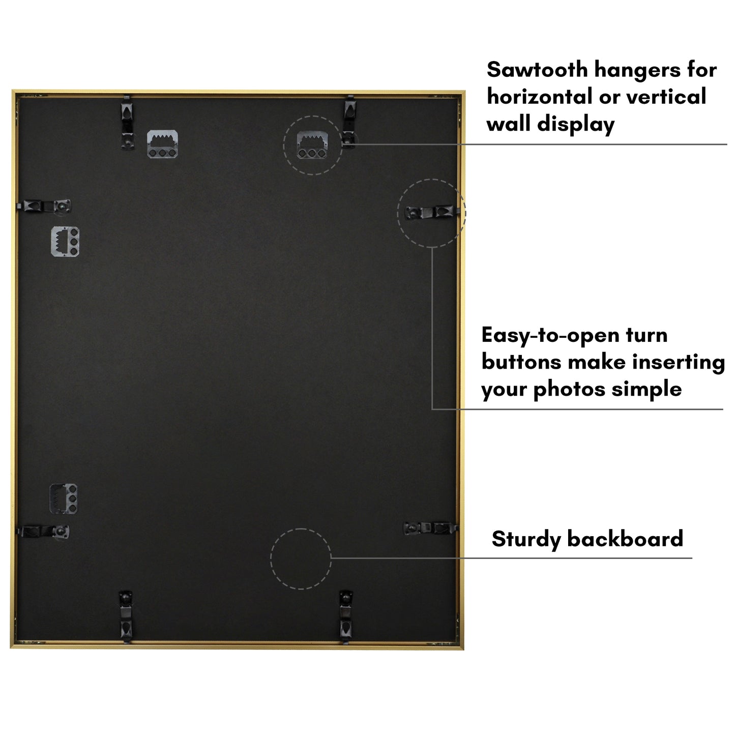 Aluminum Picture Frame | With Mat | Modern Metal Finish | Wall Art Decor Display