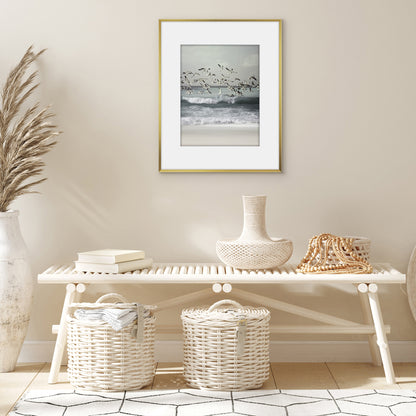 Aluminum Picture Frame | With Mat | Modern Metal Finish | Wall Art Decor Display