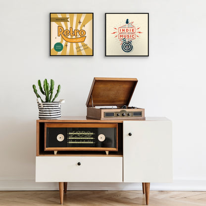 Vinyl Album Frame 2 Pack | Record Cover Display | Protective Wall Decor Frame