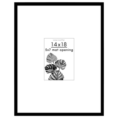 Picture Frame | Decorative Thin Border | Oversized Mat | Shatter-Resistant Glass