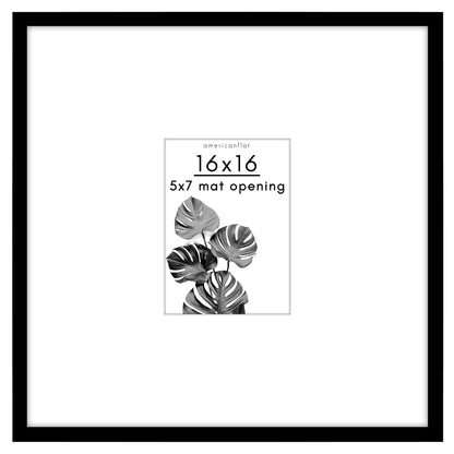 Picture Frame | Decorative Thin Border | Oversized Mat | Shatter-Resistant Glass