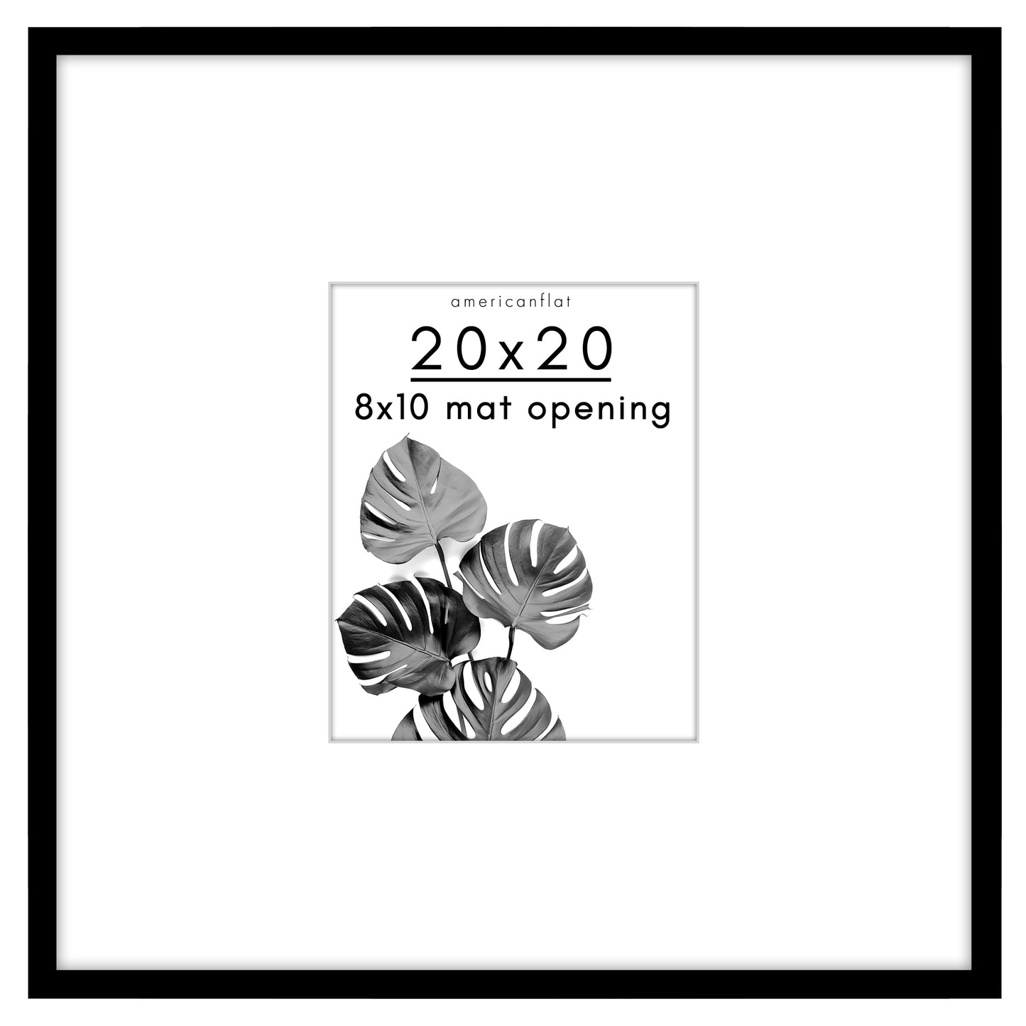 Picture Frame | Decorative Thin Border | Oversized Mat | Shatter-Resistant Glass