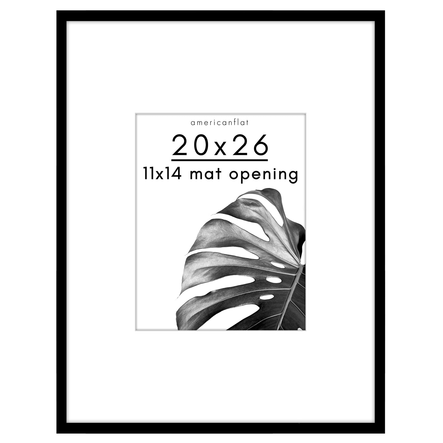 Picture Frame | Decorative Thin Border | Oversized Mat | Shatter-Resistant Glass