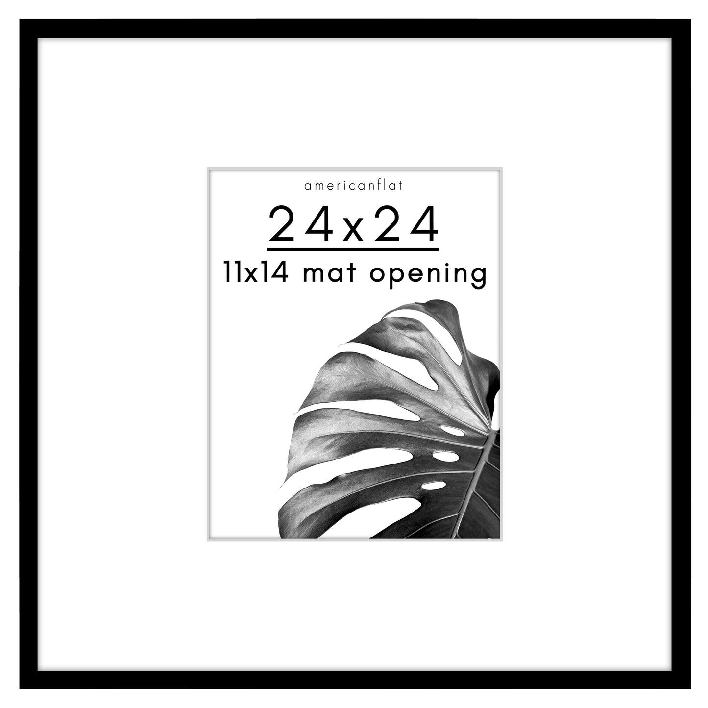Picture Frame | Decorative Thin Border | Oversized Mat | Shatter-Resistant Glass