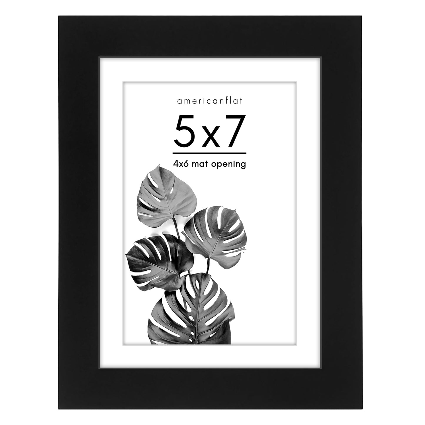 Picture Frame | With Mat | Engineered Wood | Shatter-Resistant Glass | Wall Art