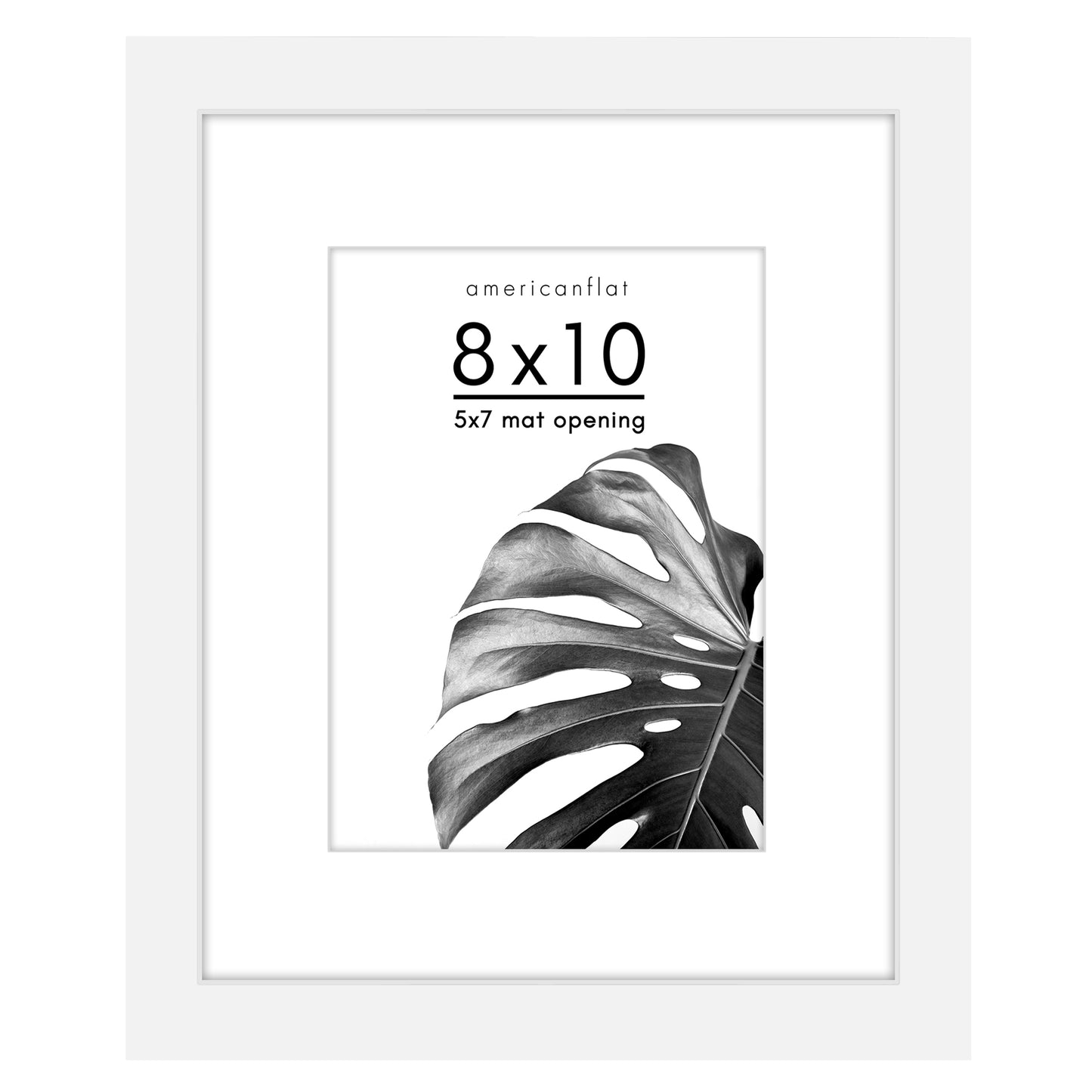 Picture Frame | With Mat | Engineered Wood | Shatter-Resistant Glass | Wall Art