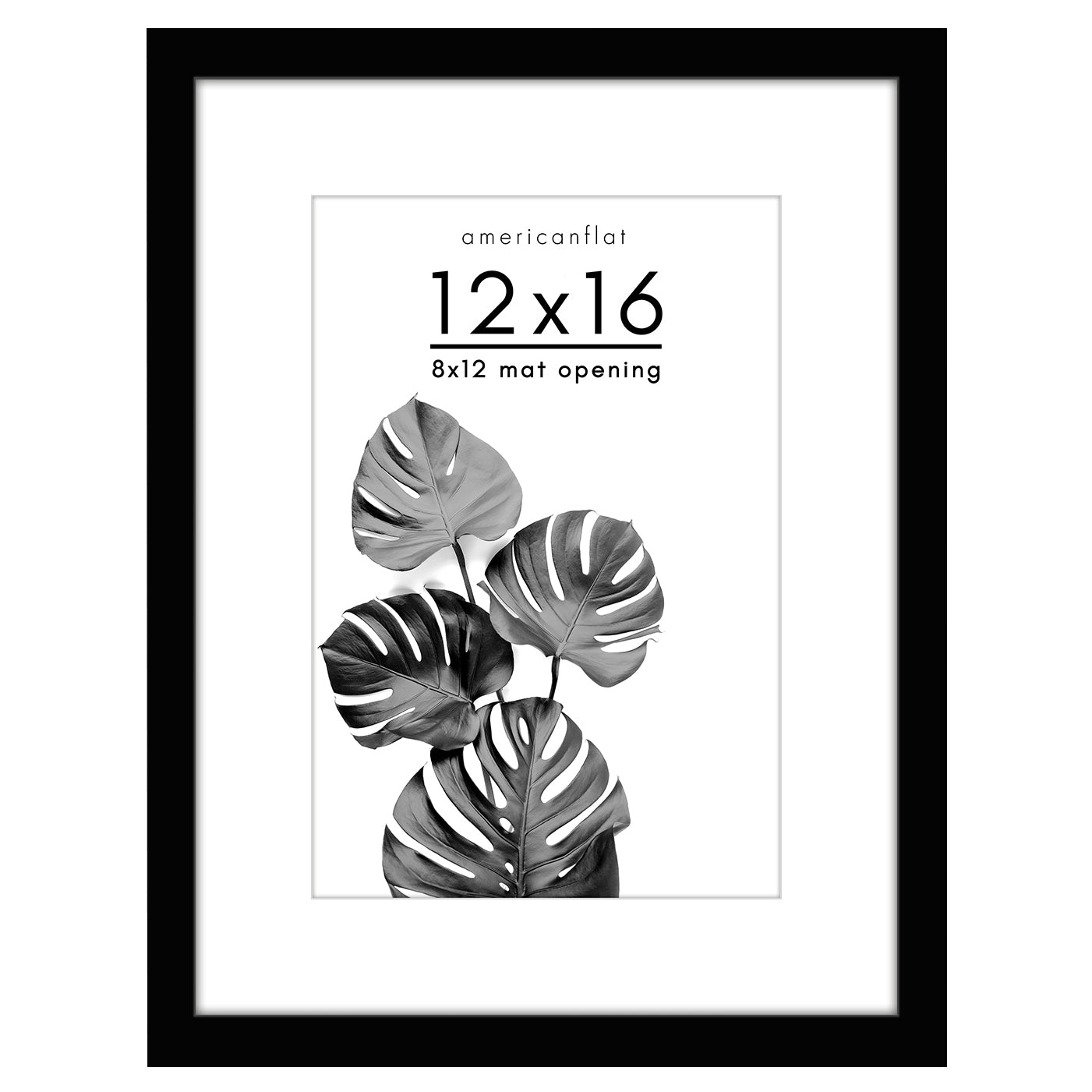 Picture Frame | With Mat | Engineered Wood | Shatter-Resistant Glass | Wall Art