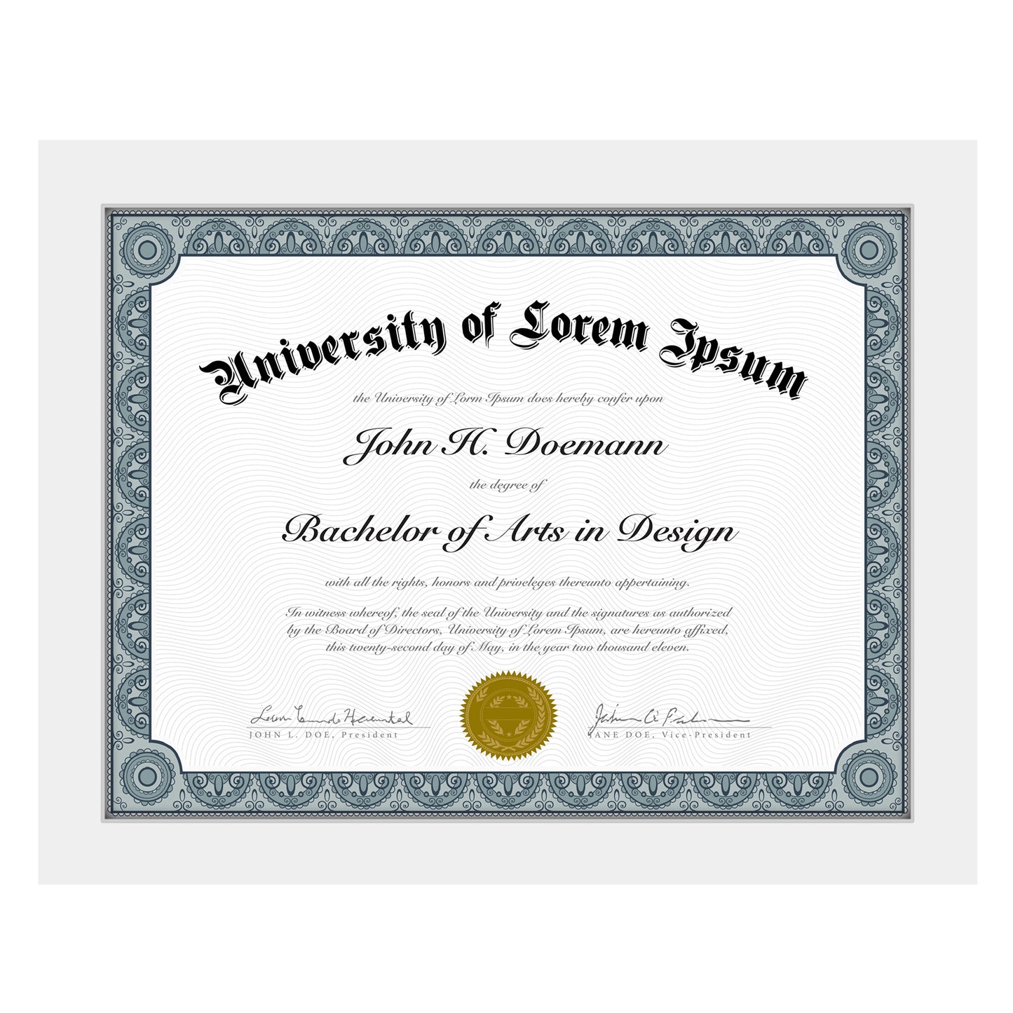 Americanflat 8.5x11 Diploma Frame - Document Frame with Shatter-Resistant Glass and Engineered Wood - Certificate Frame for Tabletop and Wall