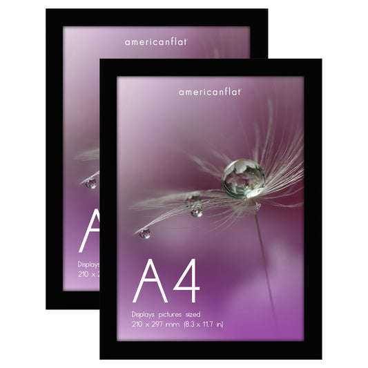 Poster Frame 2 Pack | Modern Wall Art Display | Shatter-Resistant Glass